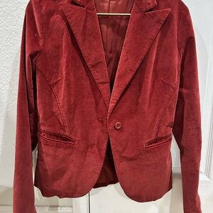 Doki Geki Carnelian velvet blazer. Dark Academia, preppy, retro, Stage Coach